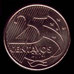 25 centavos real reverso