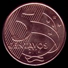 5 centavos real reverso